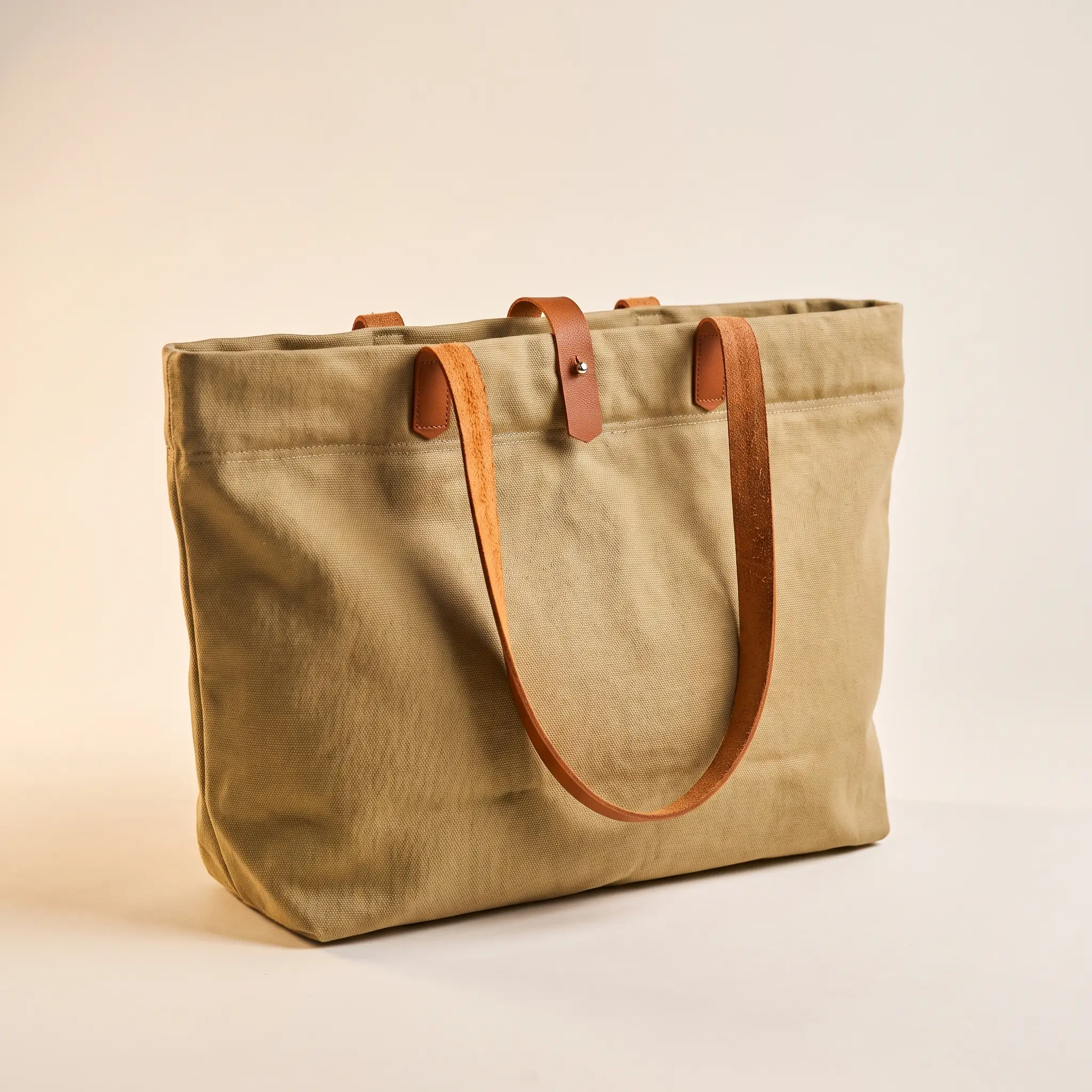 Upcycled Canvas & Leather Tote